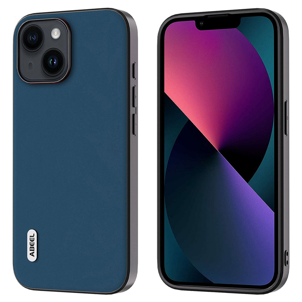 ABEEL til iPhone 13 mobiltelefon etui silkeagtig følelse okselæder læder coated PC TPU cover ABEEL til iPhone 13 mobiltelefon etui silkeagtig følelse okselæder læder coated PC TPU cover